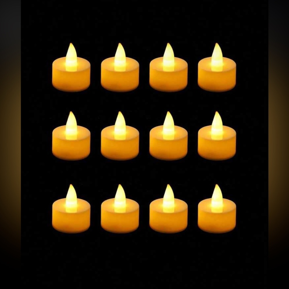 12pcs Flameless LED Candle Lights, Battery Powered Tealight